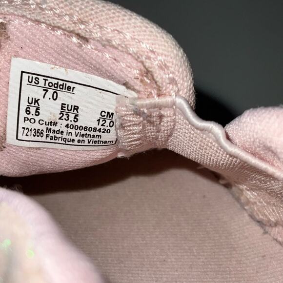 VANS "ASHER" Unicorn Pink Glitter Slip on Shoes US Size 7 - Picture 6 of 8